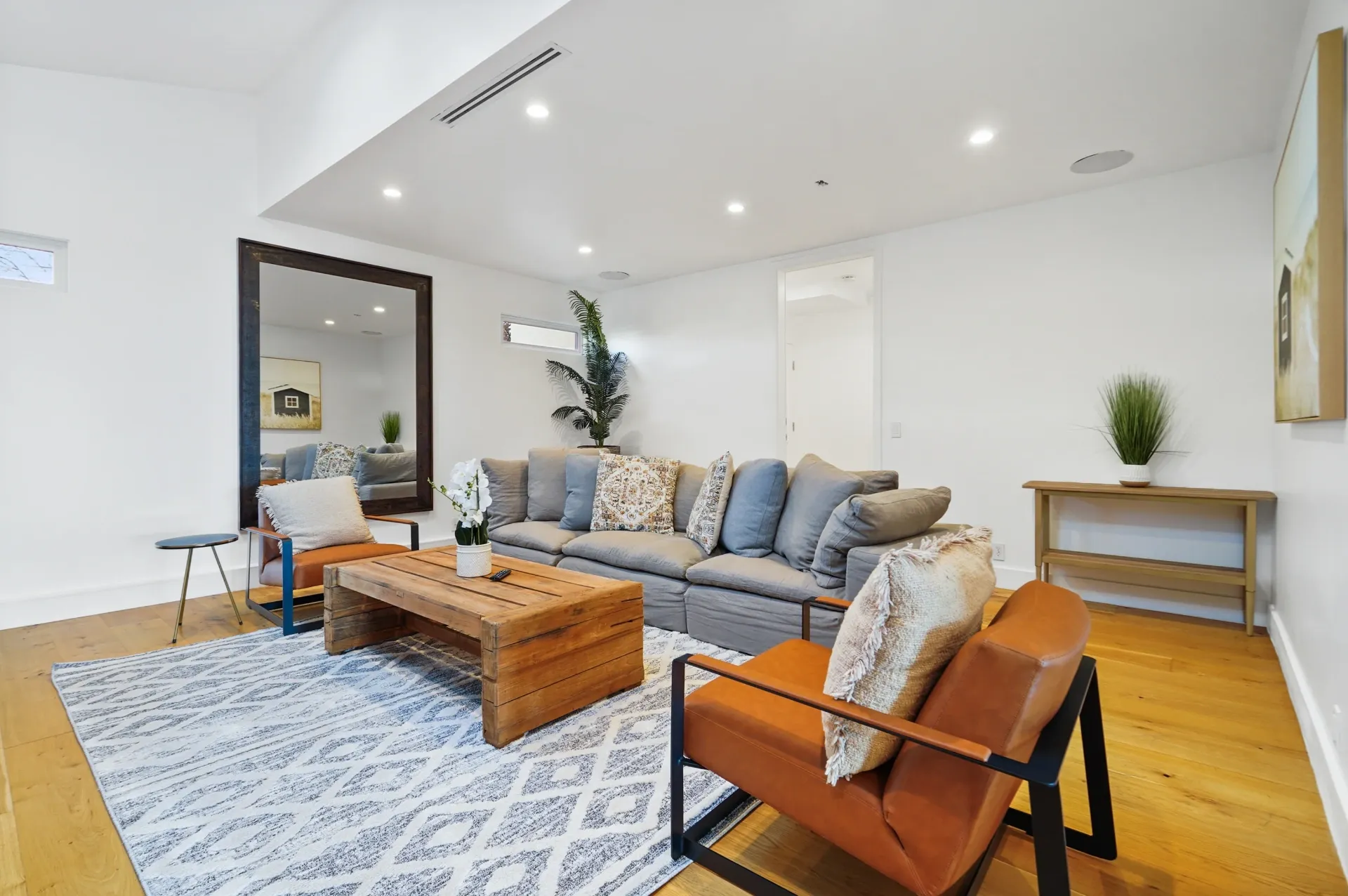 11308 Dona Teresa Dr — Living Areas: Secondary living room with built-in storage and mid-century modern seating